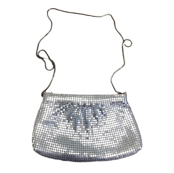 Vintage Handbags - Sequin Silver Vintage Evening Bag